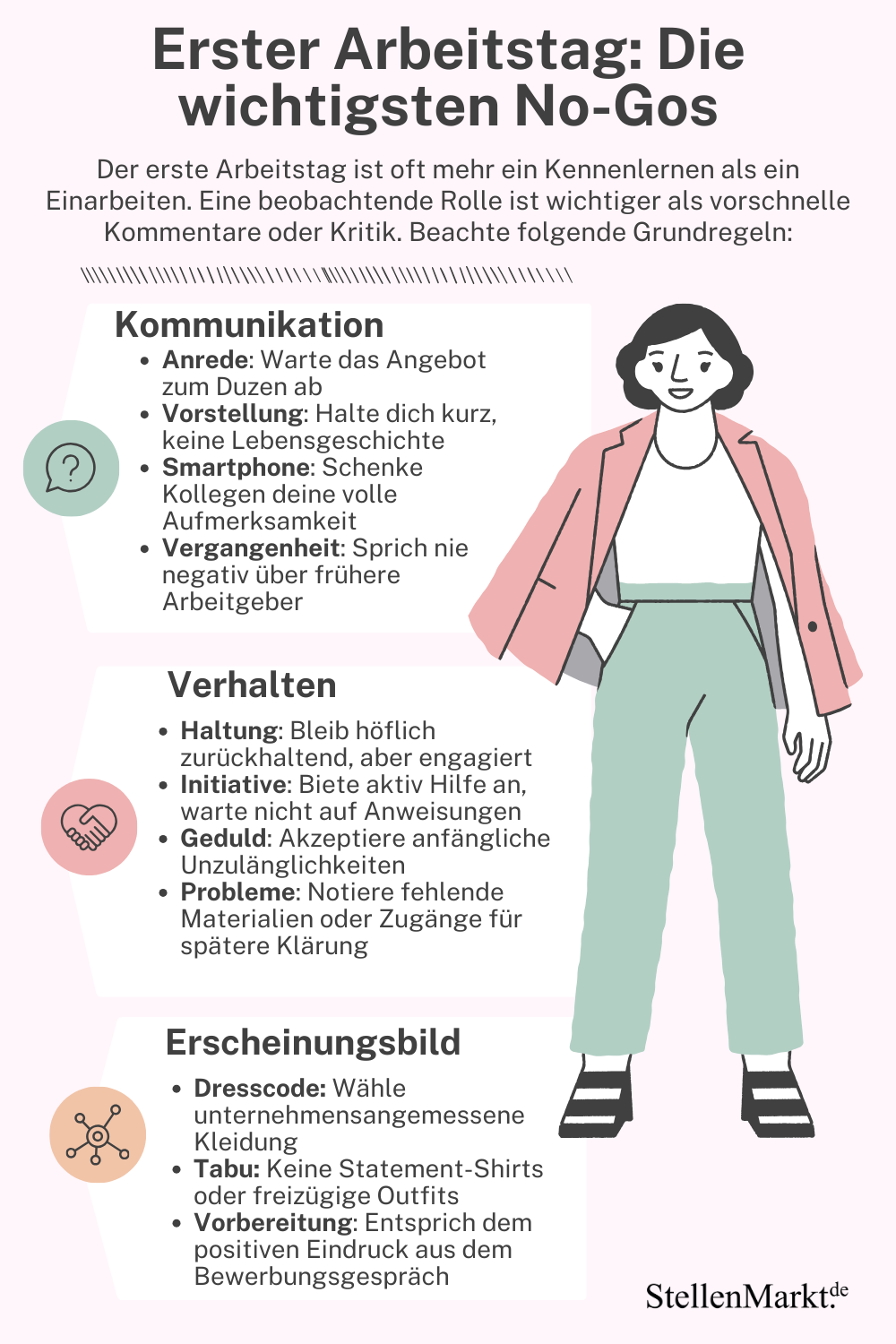 Die 10 wichtigste No goes am ersten Arbeitstag