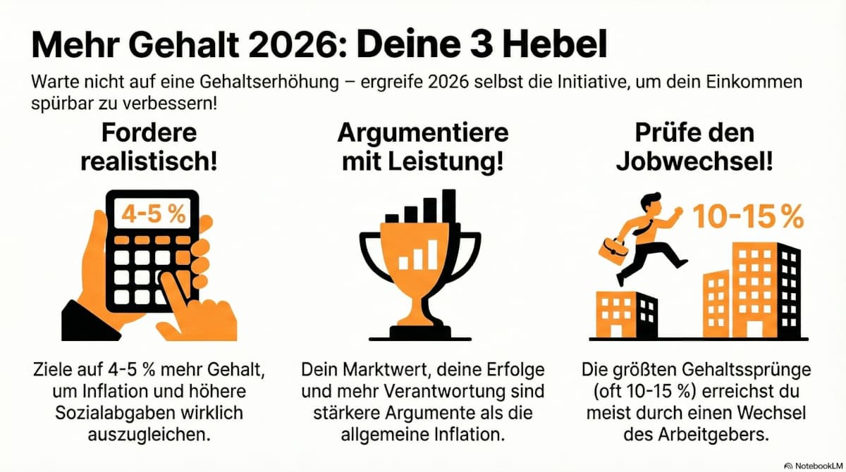 Tipps für mehr Gehalt 2026: Infografik